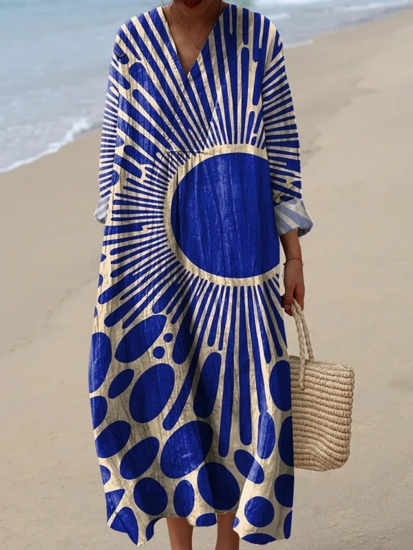 Modern Geometric Art Print Dress