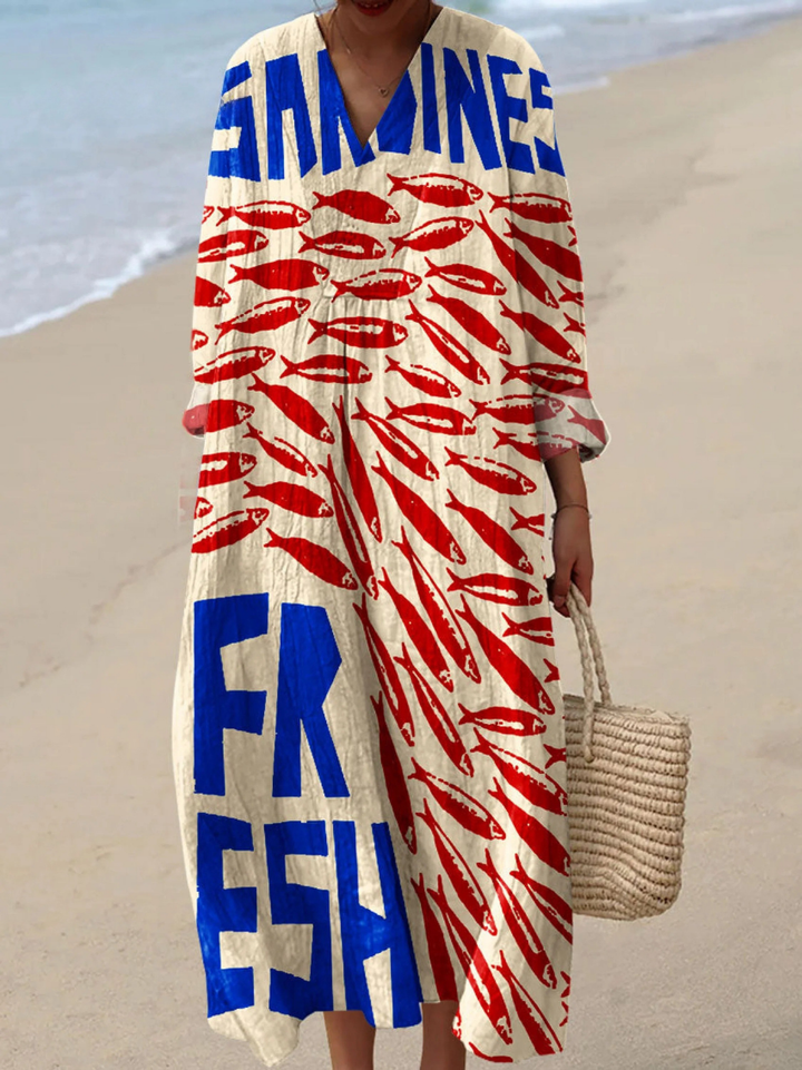 Fish Sardines Art Print Dress