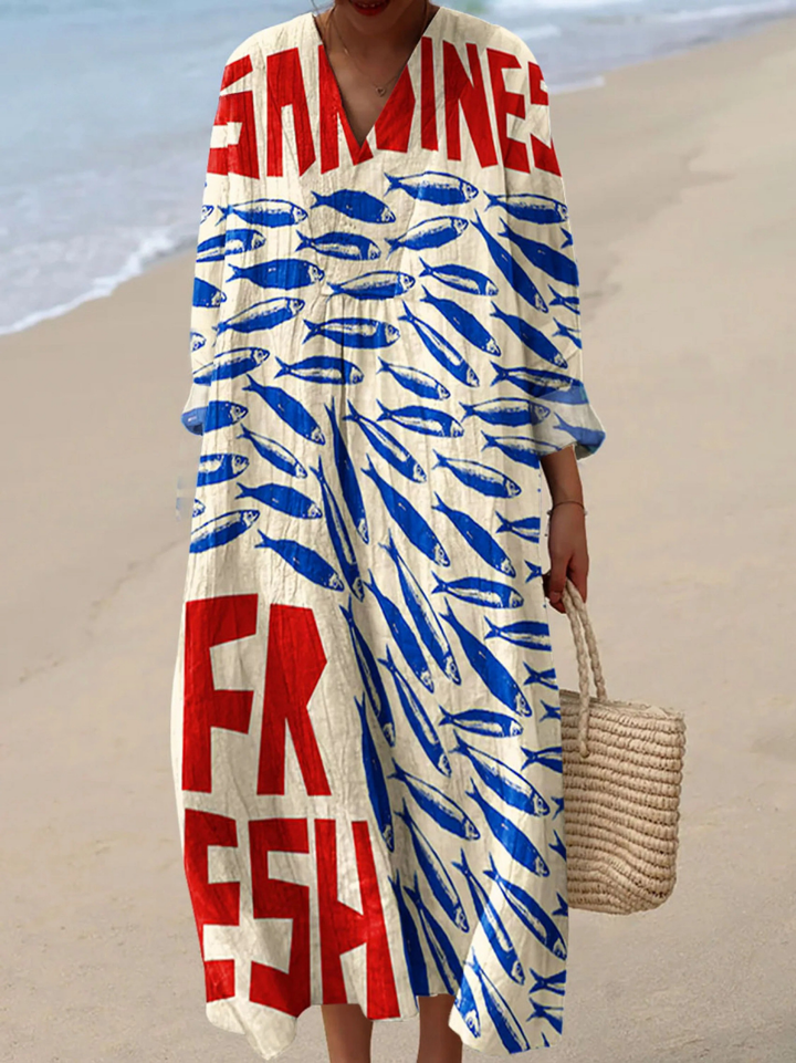 Fish Sardines Art Print Dress