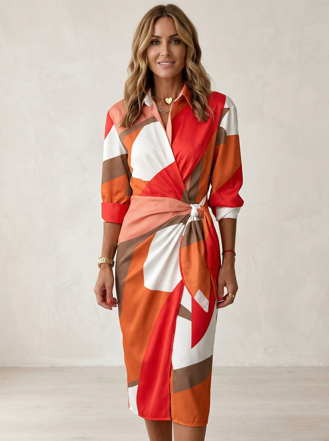 Cecilia Elegant Striped Dress