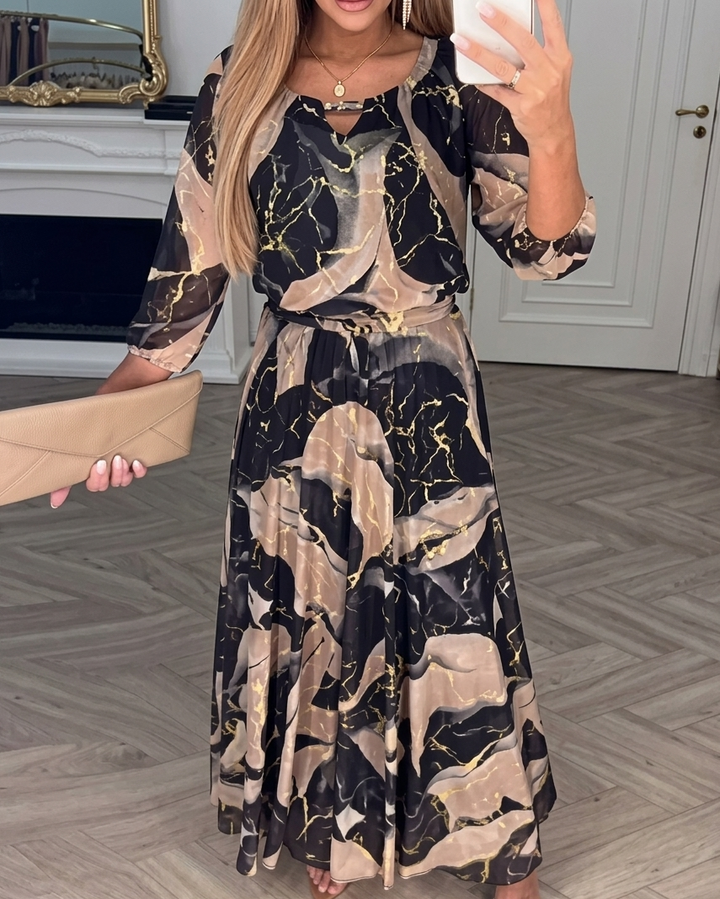 Printed Chiffon Dress