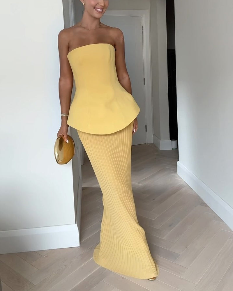Lunas- Regal Grace Strapless Gown