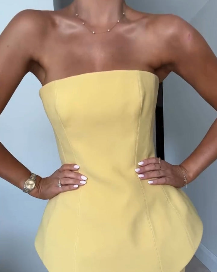 Lunas- Regal Grace Strapless Gown